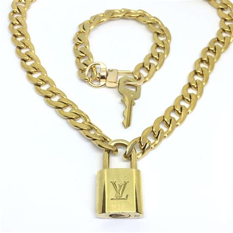 lv necklace lock|14k louis vuitton necklace.